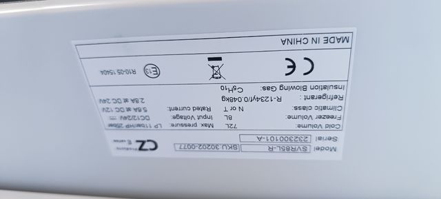 Nevera compresor 12V homologable para camper