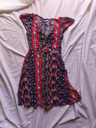 Vestido Springfield Talla M Estampado Psicodélico
