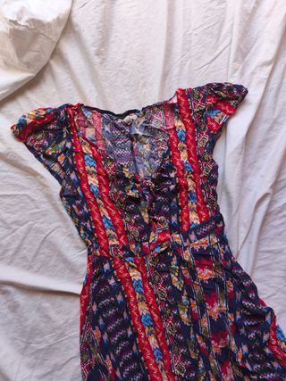 Vestido Springfield Talla M Estampado Psicodélico