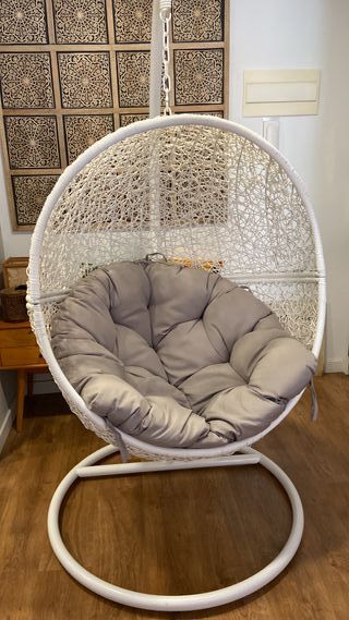 Sedia sospesa Maison du Monde grigio/bianco