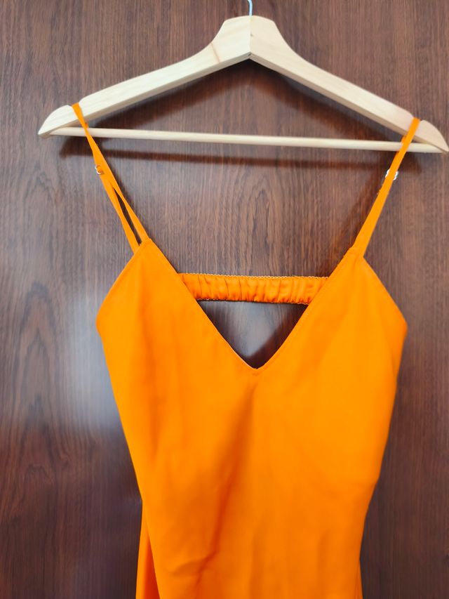 Vestido naranja tirantes
