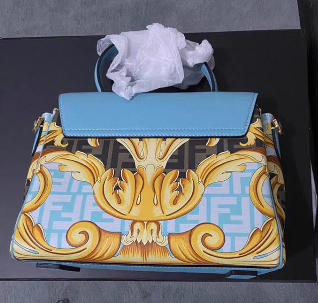 Bolso Versace x Fendi Azul y Dorado
