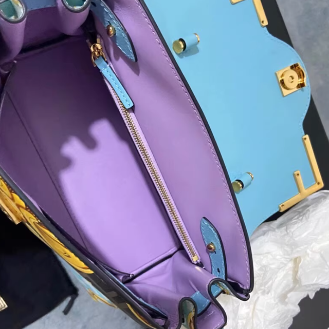 Bolso Versace x Fendi Azul y Dorado