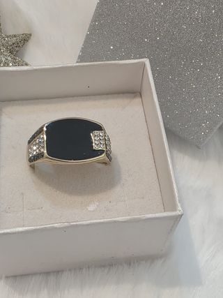 Anillo  Ónix Hombre Chapado Oro 18k 