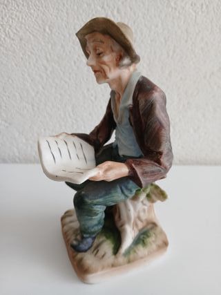Statuetta Uomo Anziano in Ceramica