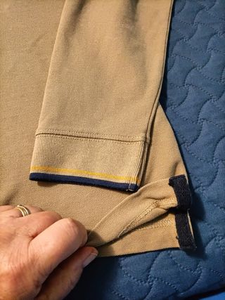 Polo NAVY SAIL uomo manica lunga beige