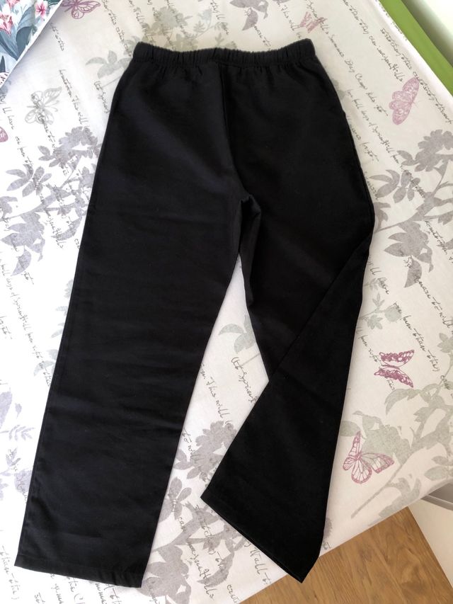 Pantalón fluido negro mujer