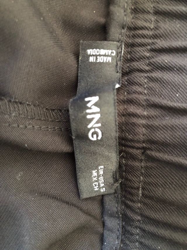 Pantalón fluido negro mujer