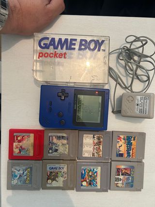 Consola Game Boy Pocket Azul + 10 Juegos