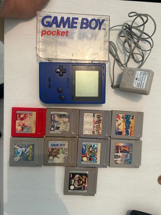 Consola Game Boy Pocket Azul + 10 Juegos