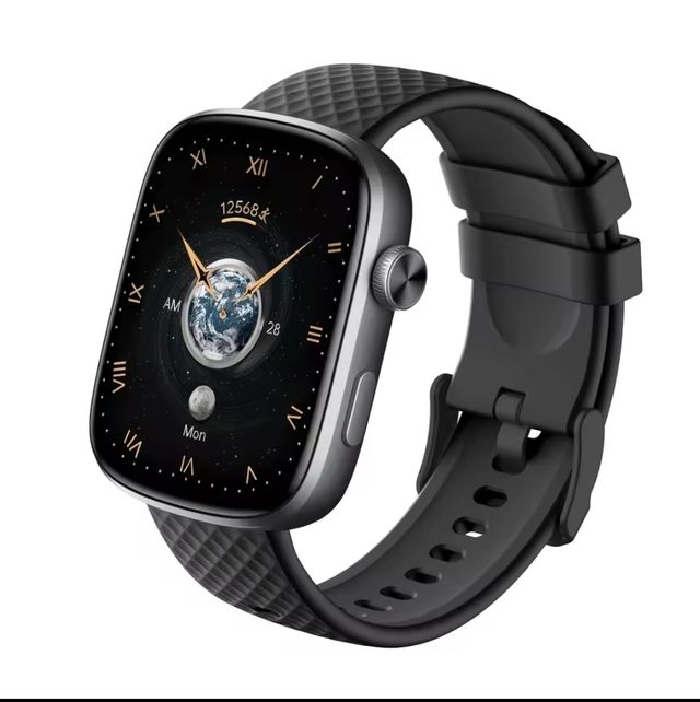 Reloj Inteligente Negro y Plateado