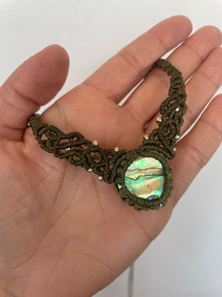 Collana Macramè Abalone Fatta a Mano