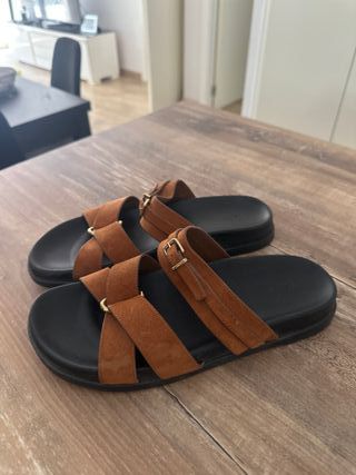 Sandalias Zara Marrones Talla 37