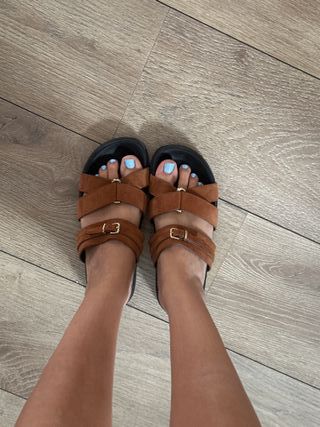 Sandalias Zara Marrones Talla 37