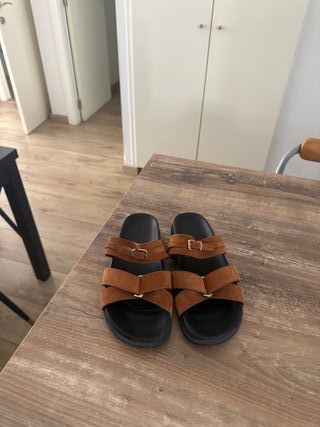 Sandalias Zara Marrones Talla 37