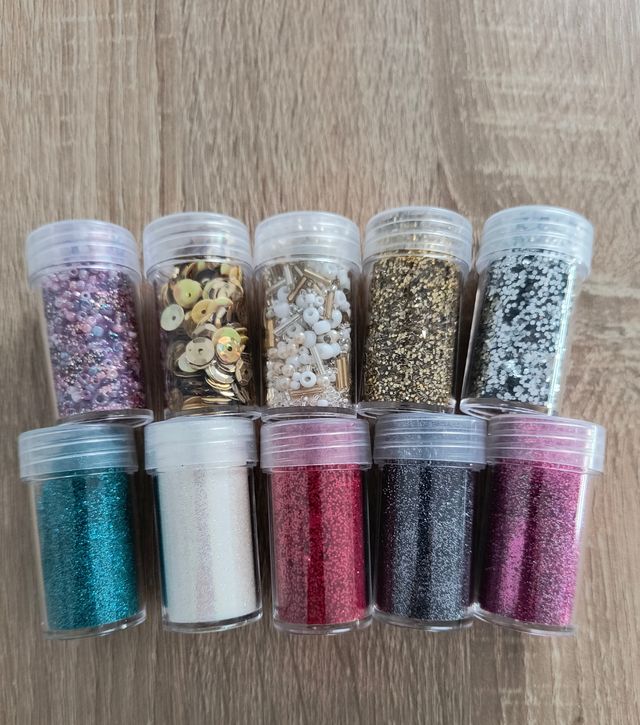 Lote 1 Purpurinas y Abalorios Manualidades