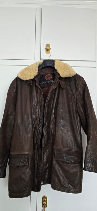 Chaquetón de piel para hombre