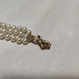 Pulsera Doble Perlas de Mallorca Cierre Dorado