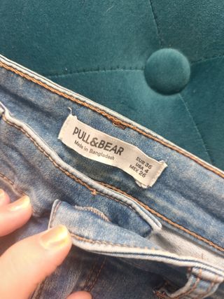 Pantalón pitillo Pull & Bear azul