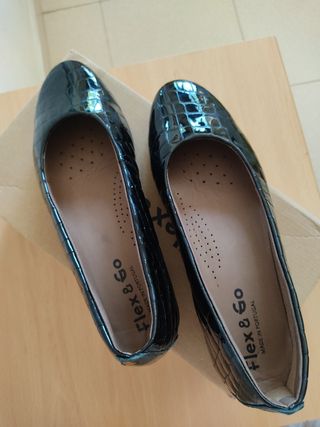 Zapatos vestir Flex & Go negros t 38 usados 2veces