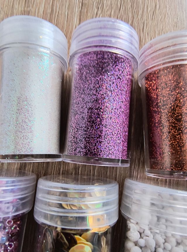 Lote 2 Purpurinas y Abalorios