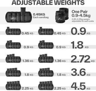 Sportneer Pesas Tobillo Ajustables