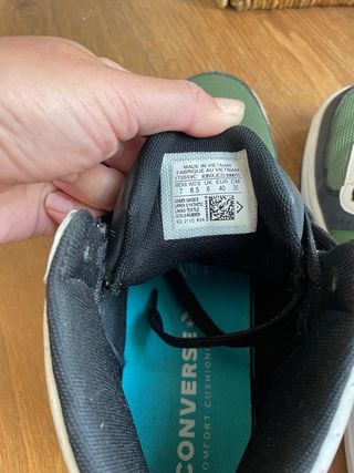 CASI NUEVAS Zapatillas Converse Negro Verde Blanco