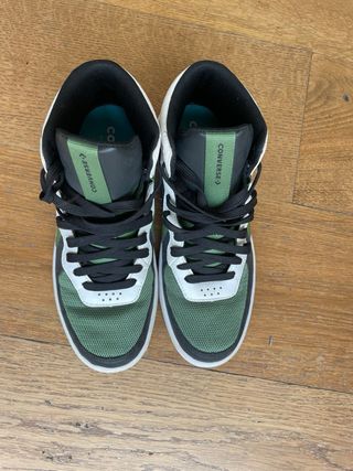 CASI NUEVAS Zapatillas Converse Negro Verde Blanco