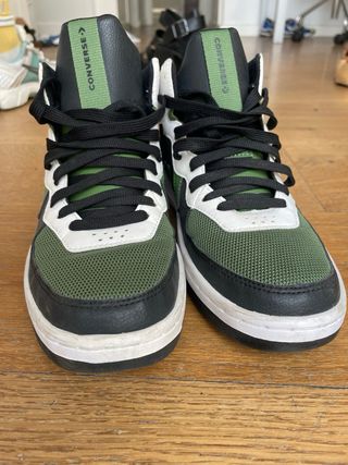 CASI NUEVAS Zapatillas Converse Negro Verde Blanco