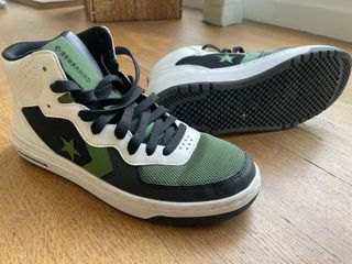 CASI NUEVAS Zapatillas Converse Negro Verde Blanco