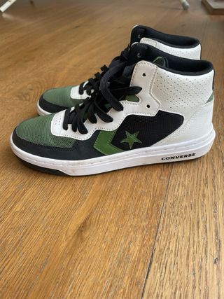 CASI NUEVAS Zapatillas Converse Negro Verde Blanco