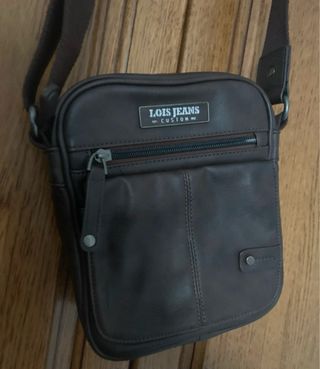 Bandolera hombre marrón