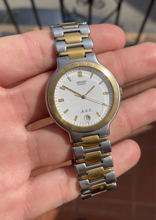 Reloj Seiko AGS Cuarzo Oro y Plata