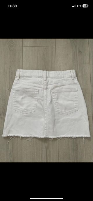 Falda vaquera blanca talla S