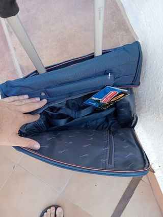 Maleta de mano Pangea azul con ruedas 
