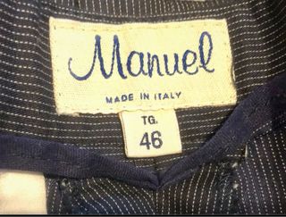 Completo blu notte gessato Manuel taglia 46