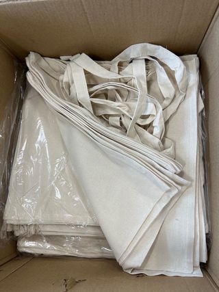 60 Bolsas de Tela Beige