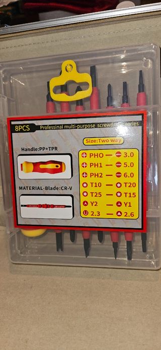 Juego de 8 destornilladores multiusos