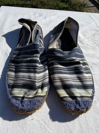 Espadrillas Vintage Righe Blu/Bianco Taglia 43