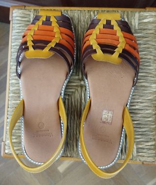 Sandalias Menorquinas Tiras Piel Talla 41