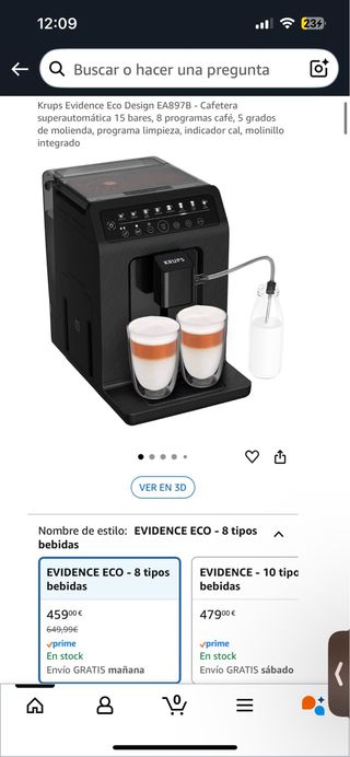 Cafetera Krups Evidence Eco Design