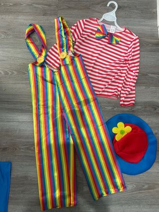 Disfraz Payaso Arco Iris NUEVO 2-4 Años