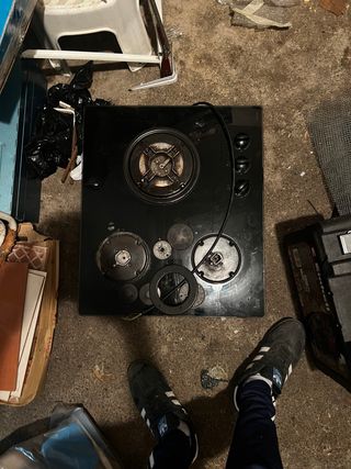 Cocina de gas negra