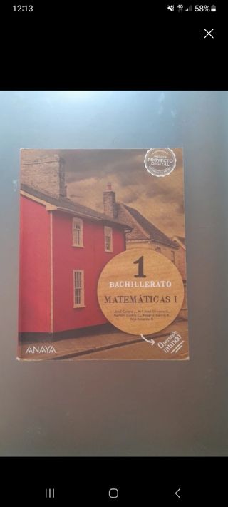 Libro matematicas primero bachillerato 