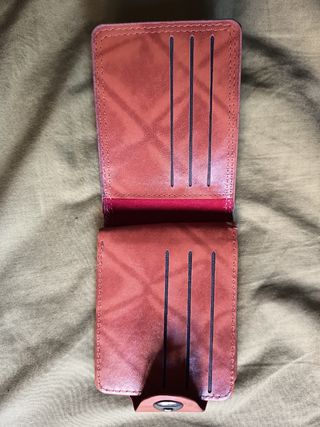 Billetera de piel diseño billete 100 dólares