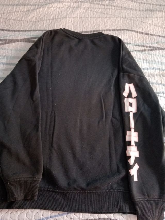 Sudadera Hello Kitty Negra gris XS