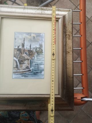 2 Acquarelli Praga con Cornice