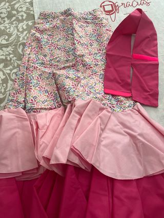 Falda flamenca niña talla 8/10