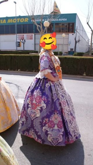 Traje Fallera Adulta Talla 44-46 Morado
