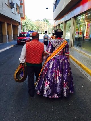 Traje Fallera Adulta Talla 44-46 Morado

